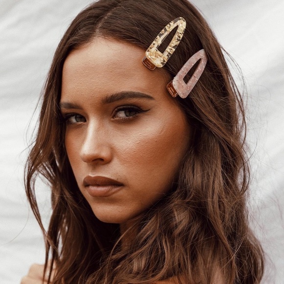 Princess Polly Accessories - Princess Polly Pink and Gold Hair Clips